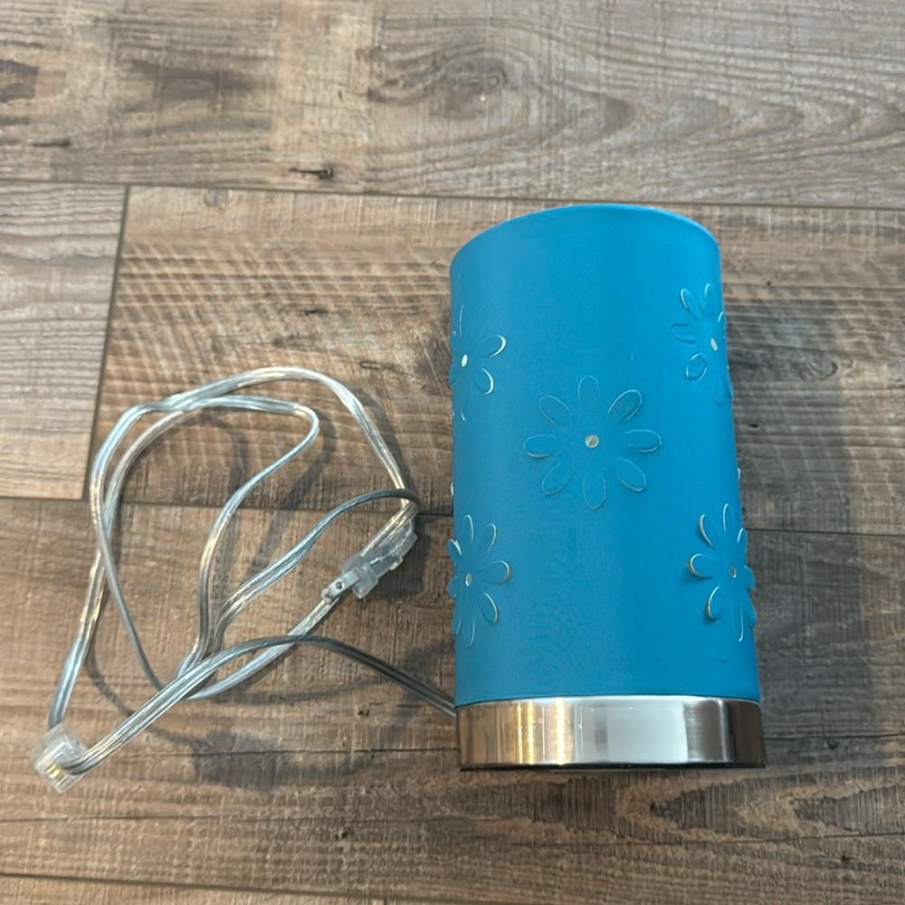 Small Blue Flower Lamp Great Condition